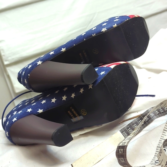 Sexy Go jane RED WHITE & BLUE PLATFORM - Picture 10 of 10